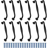 KARAA Tirador Cocina Negro- 128mm Tirador de Armario con Estilo- 12 pcs Manijas de Aleación de Aluminio para Cajón…